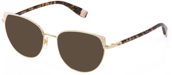 FURLA VFU504 Sunglasses in SHINY ROSE GOLD W/BEIGE PARTS