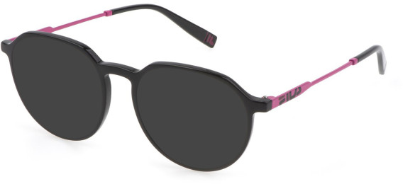 Fila VFI212 Sunglasses in Shiny Black/Pink