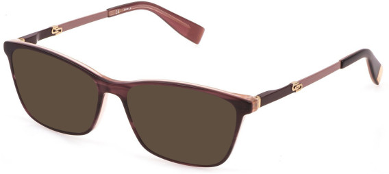 FURLA VFU494 Sunglasses in STRIPED BORDEAUX+PINK
