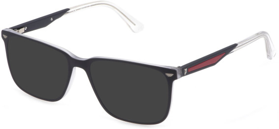 POLICE VPLF01 Sunglasses in GREY TOP+CRYSTAL