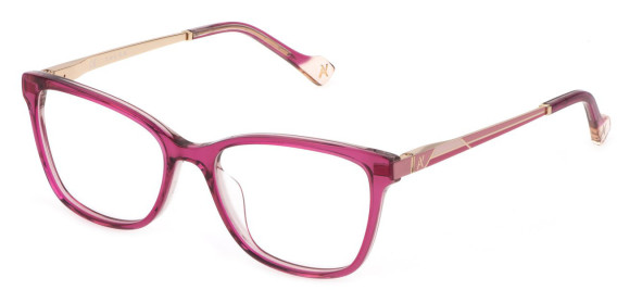YALEA VYA006L glasses in TRANSP.PINK TOP+POWDER PINK
