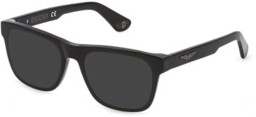 POLICE LEWIS HAMILTON VPLE37N sunglasses in Shiny Black