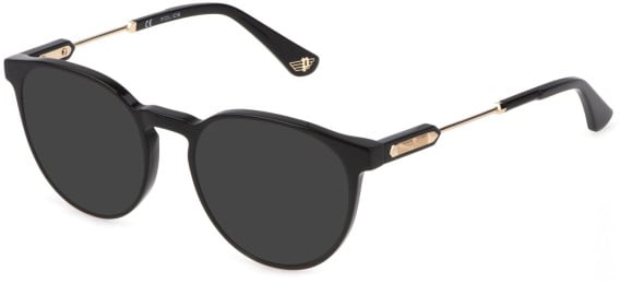 POLICE LEWIS HAMILTON VPLF10 sunglasses in Shiny Black