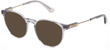 POLICE LEWIS HAMILTON VPLF10 sunglasses in Transparent Grey