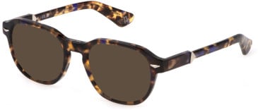 POLICE VPLG81 sunglasses in Yellow Spotted Havana/Brown