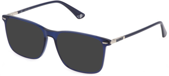 POLICE LEWIS HAMILTON VPLF80 sunglasses in Shiny Transparent Blue