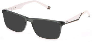 FILA VFI455 sunglasses in Shiny Grey/Green