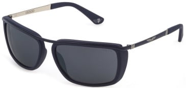 POLICE Splb45 glasses in MATT PALLADIUM W/BLUE PARTS