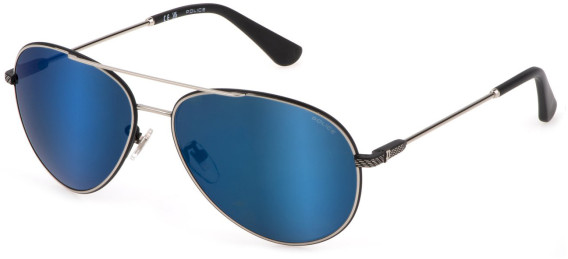 POLICE SPLL11 sunglasses in Shiny Palladium/Matt Black