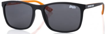 Superdry SDS-HACIENDA sunglasses in Black/Orange