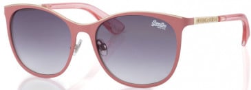 Superdry SDS-ECHOES sunglasses in Coral/Gold