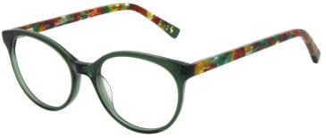 Joules JO3064 glasses in Gloss Crystal Forest Green