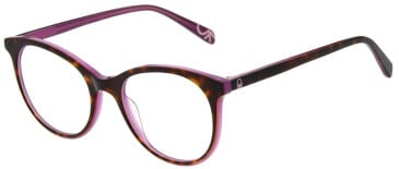 United Colors of Benetton BEO1094 glasses in Gloss Brown Havana/Pink