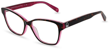 United Colors of Benetton BEO1105 glasses in Gloss Brown Havana/Pink