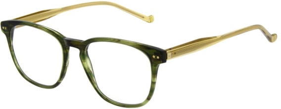 Hackett HEB304 glasses in Gloss Green Horn