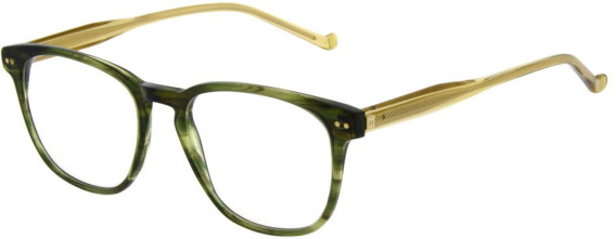 Hackett HEB304 glasses in Gloss Green Horn