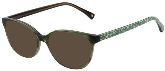 Joules JO3070 sunglasses in Shiny Milky Green Horn Gradient