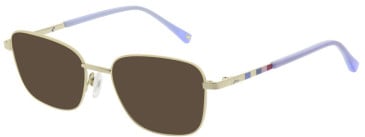 Joules JO1052 sunglasses in Shiny Light Gold/Light Blue