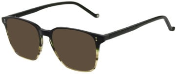 Hackett HEB310 sunglasses in Gloss Khaki/Brown