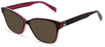United Colors of Benetton BEO1105 sunglasses in Gloss Brown Havana/Pink