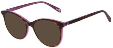 United Colors of Benetton BEO1094 sunglasses in Gloss Brown Havana/Pink