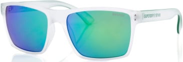 Superdry SDS-KOBE sunglasses in Crystal/Green