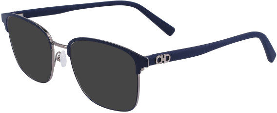 Salvatore Ferragamo SF2225 sunglasses in Light Ruthenium/Blue