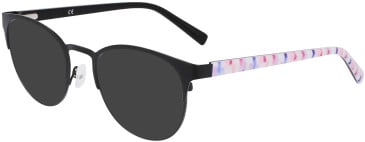 Marchon NYC M-4023 sunglasses in Matte Black/Lilac Mosaic
