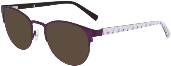 Marchon NYC M-4023 sunglasses in Matte Purple/Grey Mosaic