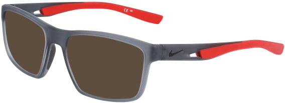 NIKE 7015 sunglasses in Matte Dark Grey/University Red