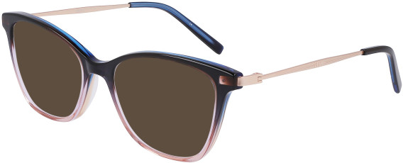 DKNY DK7010 sunglasses in Crystal Navy/Peach Gradient