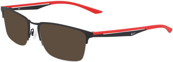 NIKE 4313-54 sunglasses in Satin Black/University Red