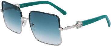 Salvatore Ferragamo SF302SL sunglasses in Silver/Petrol