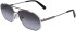 Salvatore Ferragamo SF303SL sunglasses in Dark Ruthenium/White
