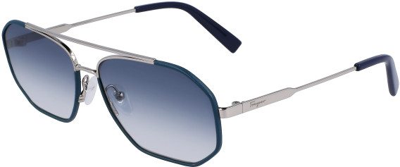 Salvatore Ferragamo SF303SL sunglasses in Silver/Octane Blue