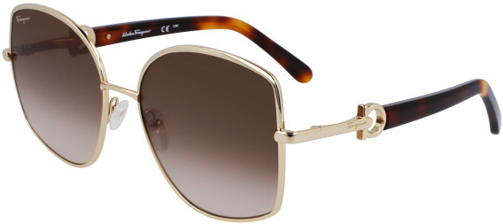 Salvatore Ferragamo SF304S sunglasses in Gold/Brown