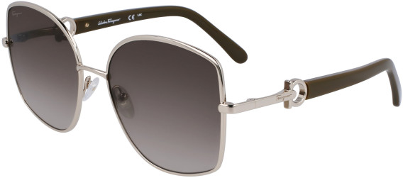 Salvatore Ferragamo SF304S sunglasses in Gold/Khaki
