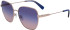 Longchamp LO168S sunglasses in Rose Gold/Blue Nude