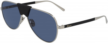 Salvatore Ferragamo SF220SL sunglasses in Light Gold/Black Leather