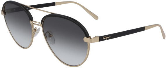 Ferragamo SF229SL sunglasses in Rose Gold/Black Leather