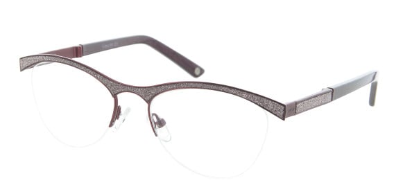 Lipsy 80 glasses in Burgundy/Pink Sparkle