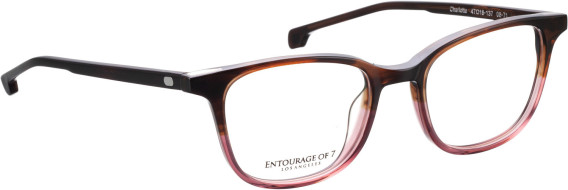 Entourage of 7 Charlotte glasses in Brown/Pink