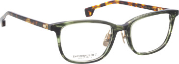 Entourage of 7 Virginia glasses in Green/Brown