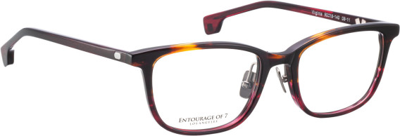 Entourage of 7 Virginia glasses in Brown/Red