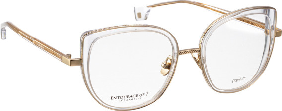 Entourage of 7 Yuka glasses in Pink/Gold