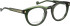 Entourage of 7 Santiago glasses in Green/Green