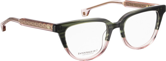 Entourage of 7 Molly glasses in Green/Pink