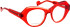Entourage of 7 Olinda glasses in Red/Red