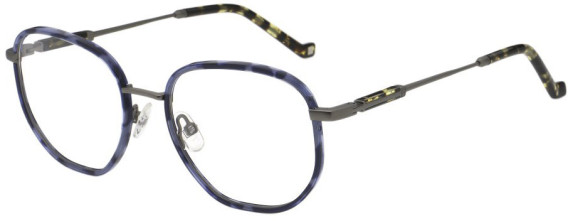Hackett HEB333 glasses in Matt Dark Gun/Blue Havana