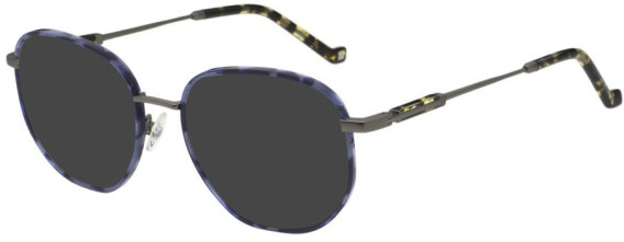 Hackett HEB333 sunglasses in Matt Dark Gun/Blue Havana